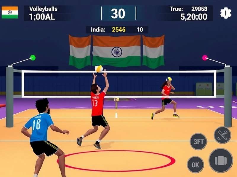 Volley Dynamo Squad gameplay screenshot showing volleyball action